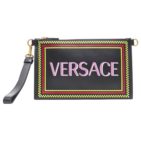 versace collection red cloutch|Versace pink black and white.